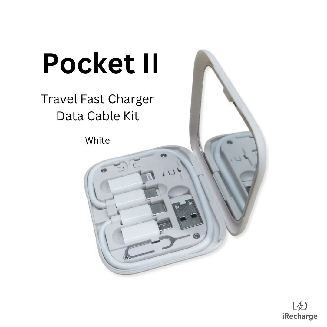 Pocket II - Travel Fast Charger Data Cable Kit with Mirror