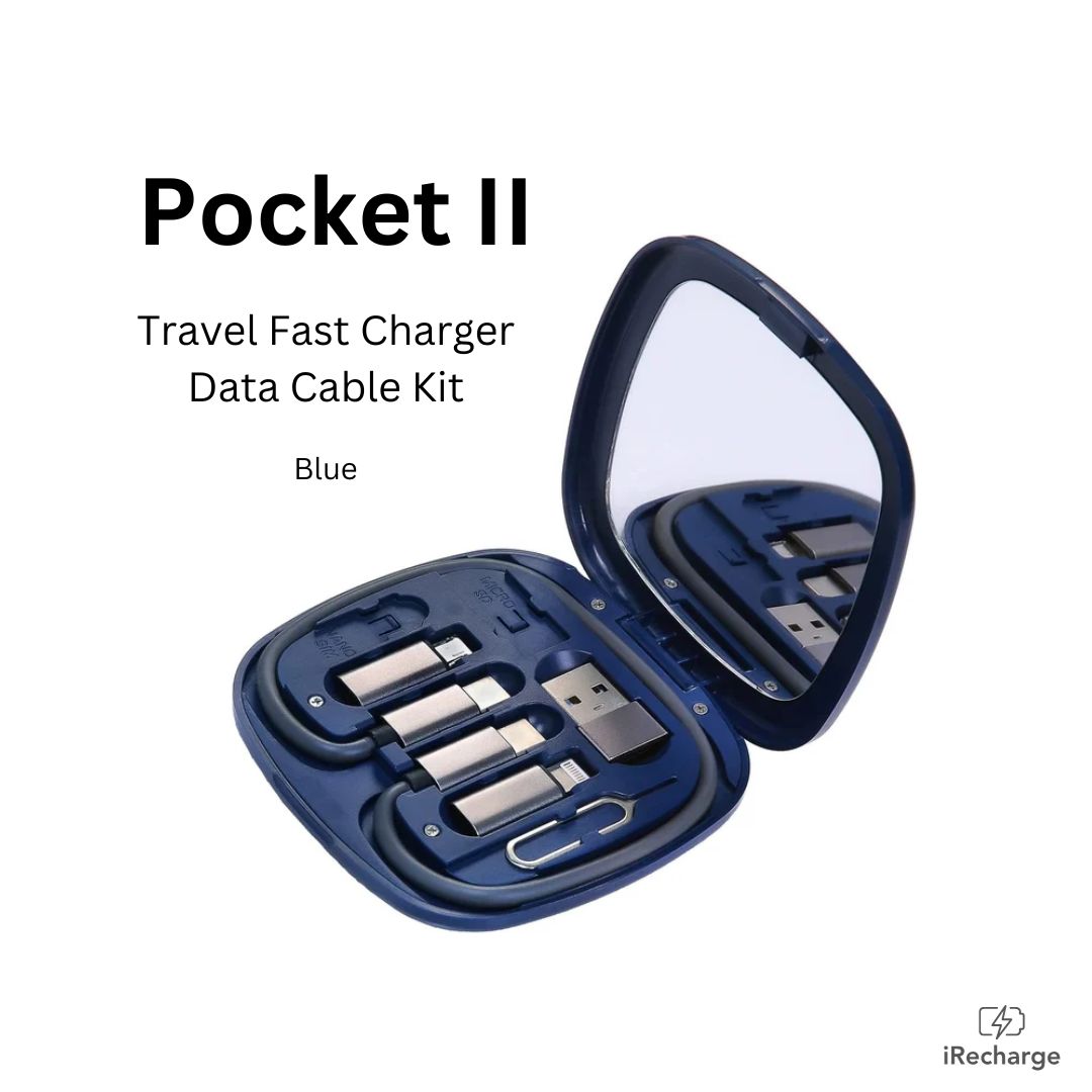 Pocket II - Travel Fast Charger Data Cable Kit with Mirror