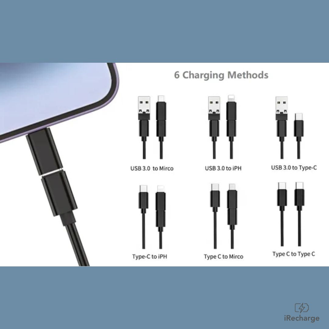 Pocket II - Travel Fast Charger Data Cable Kit with Mirror