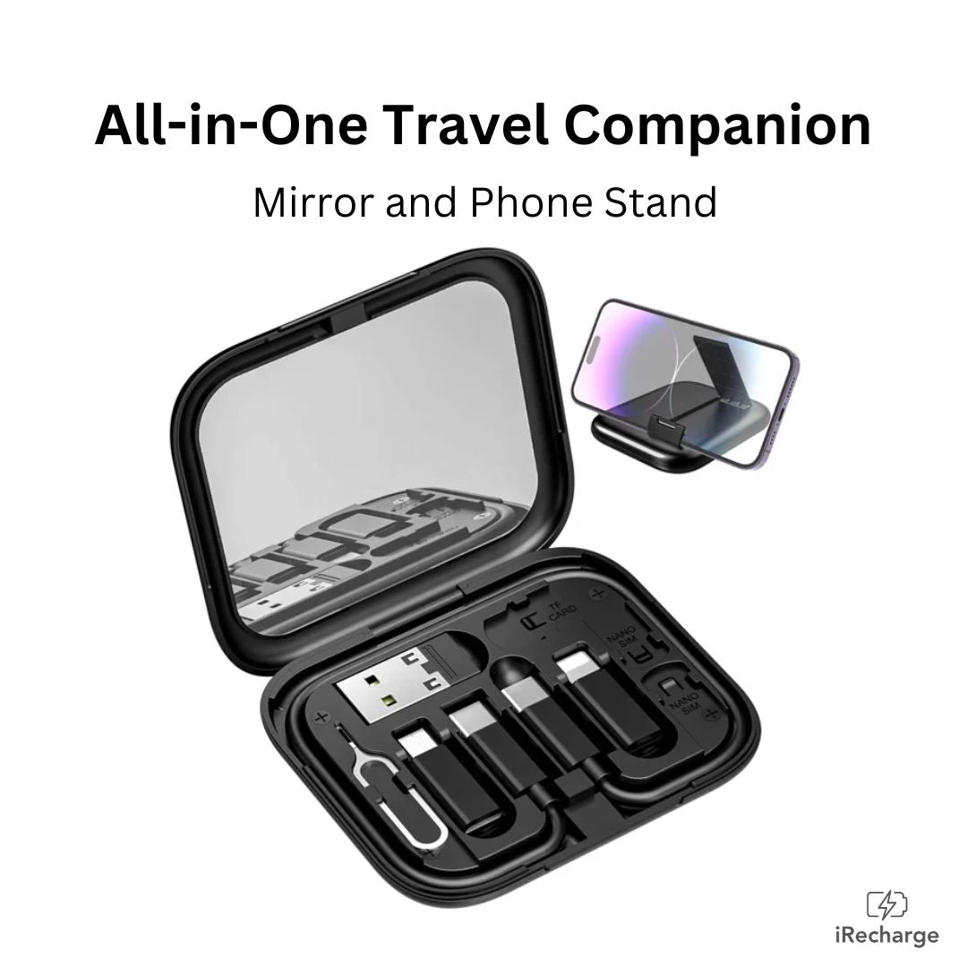 Pocket II - Travel Fast Charger Data Cable Kit with Mirror