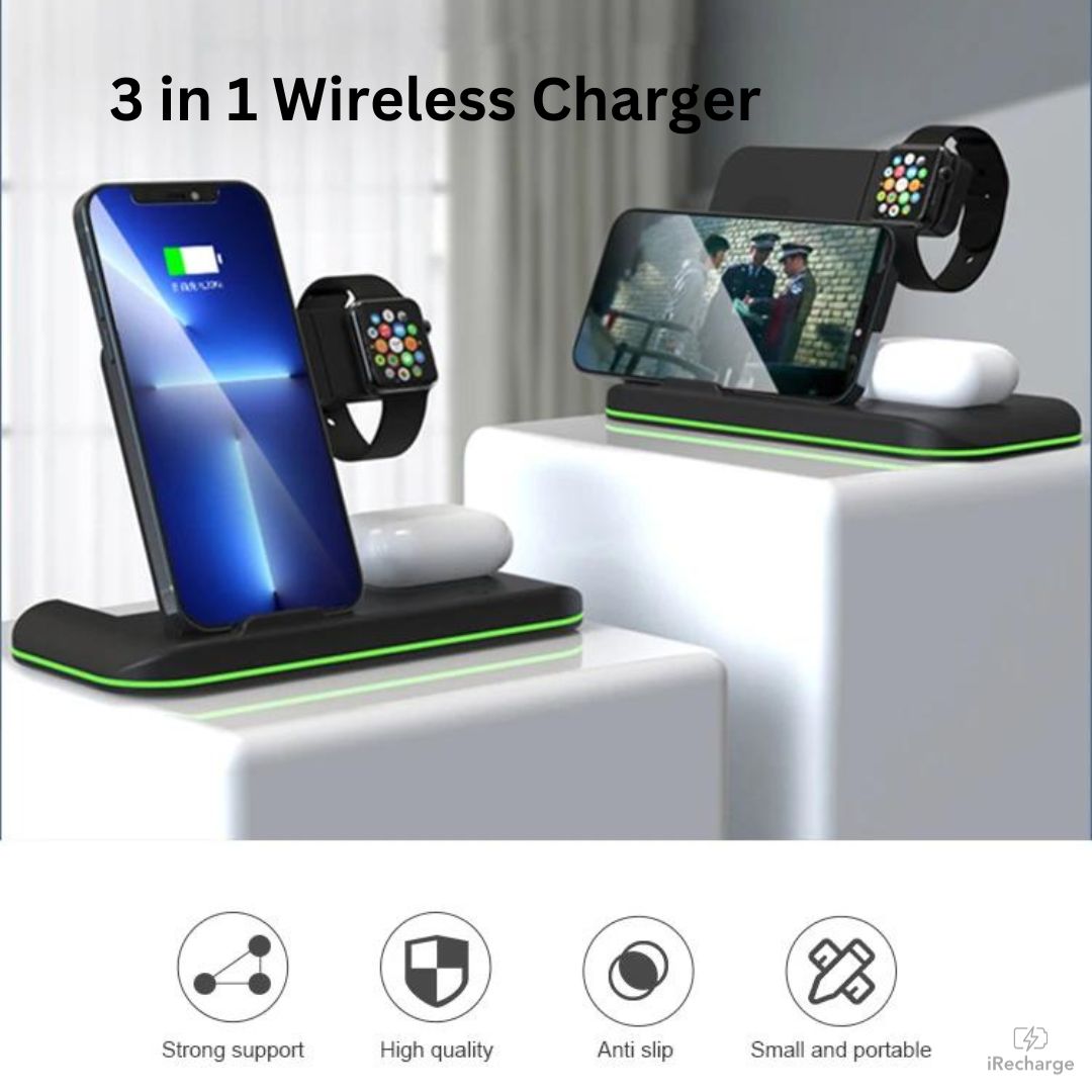 3 in 1 Wireless Charging Station - Smart Home