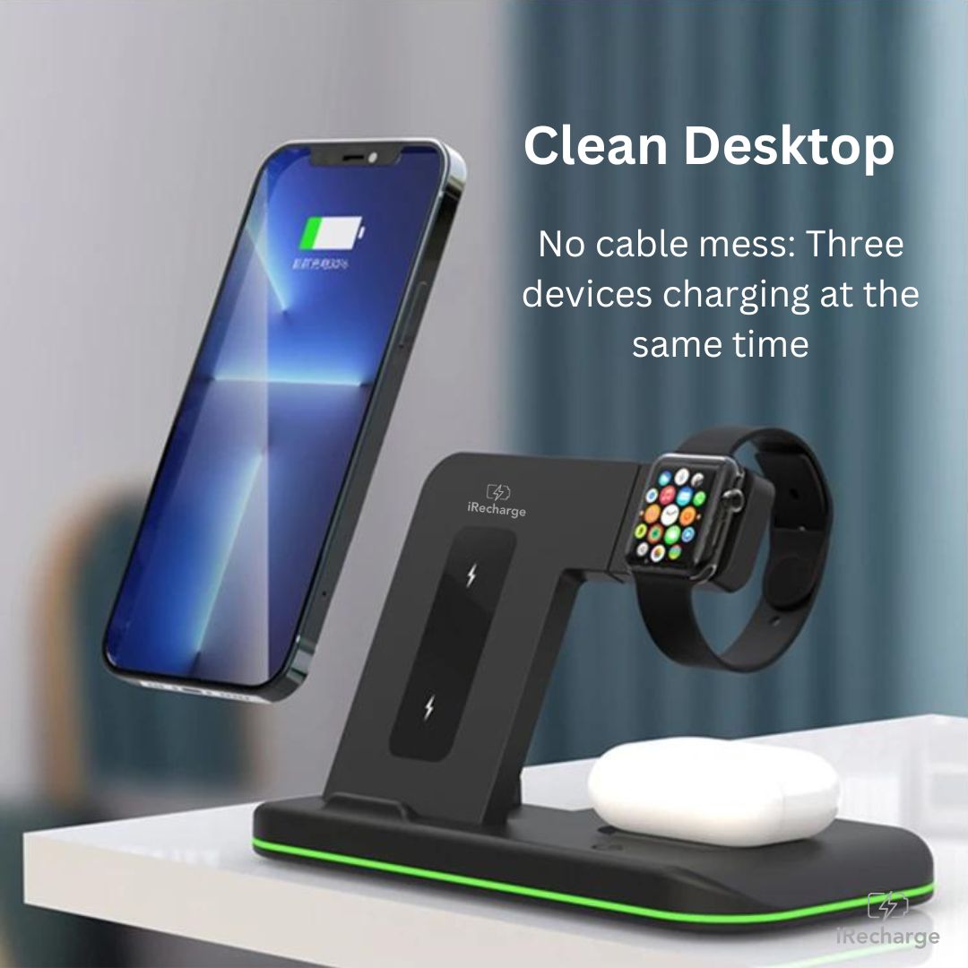 3 in 1 Wireless Charging Station - Smart Home